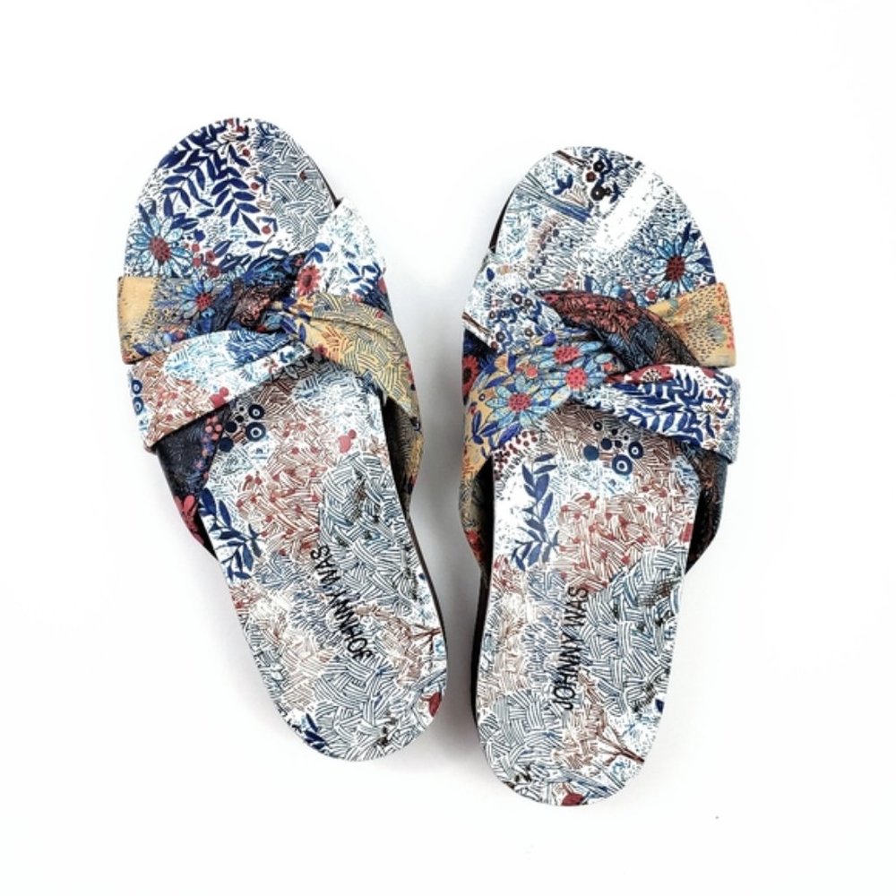 JOHNNY WAS Sandals SUNNY GARDEN TWIST Size 7 $178 BRAND NEW in BOX